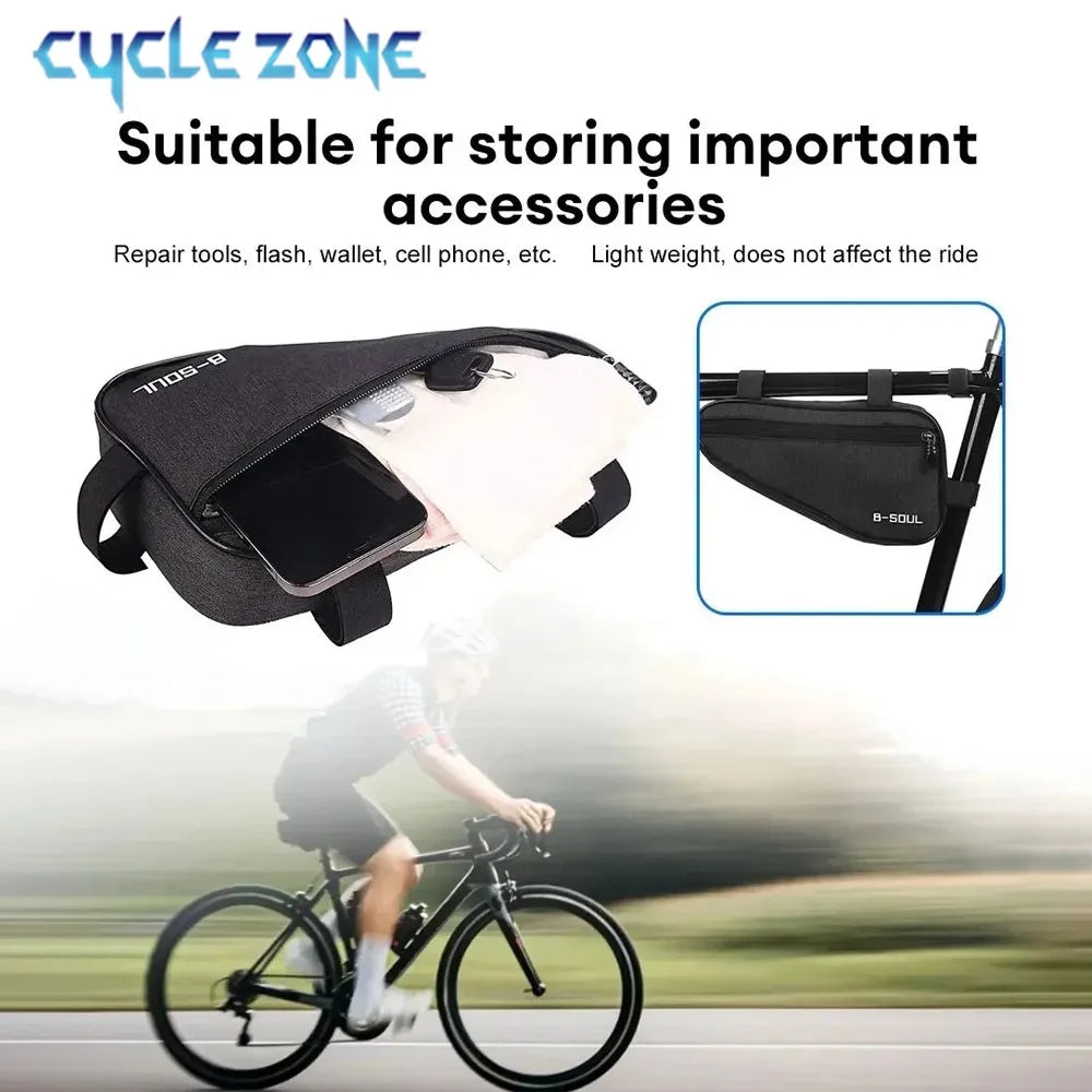 Bicycle Triangle Frame Bag – Compact Cycling Storage Pouch