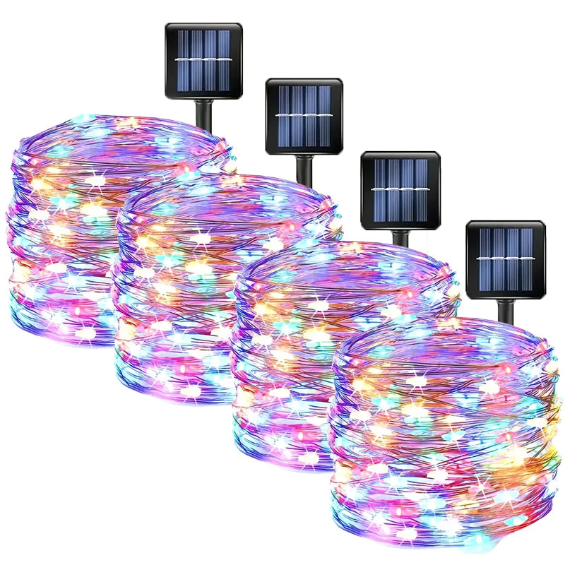 Solar LED Christmas String Lights – Waterproof Outdoor Fairy Lights