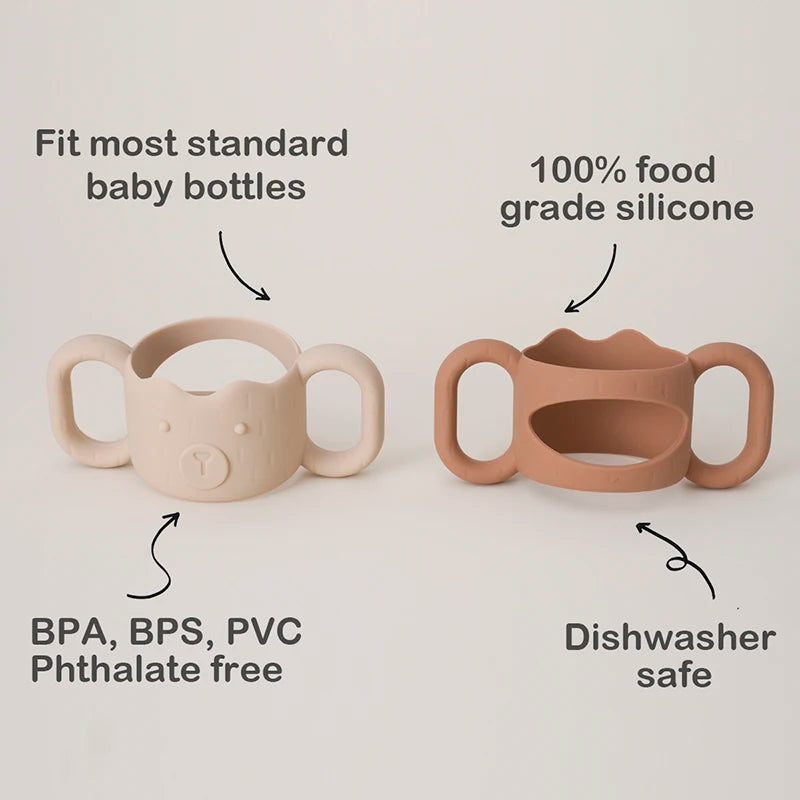 Silicone Baby Bottle Handles – Easy-Grip Training Holder for Baby Bottles