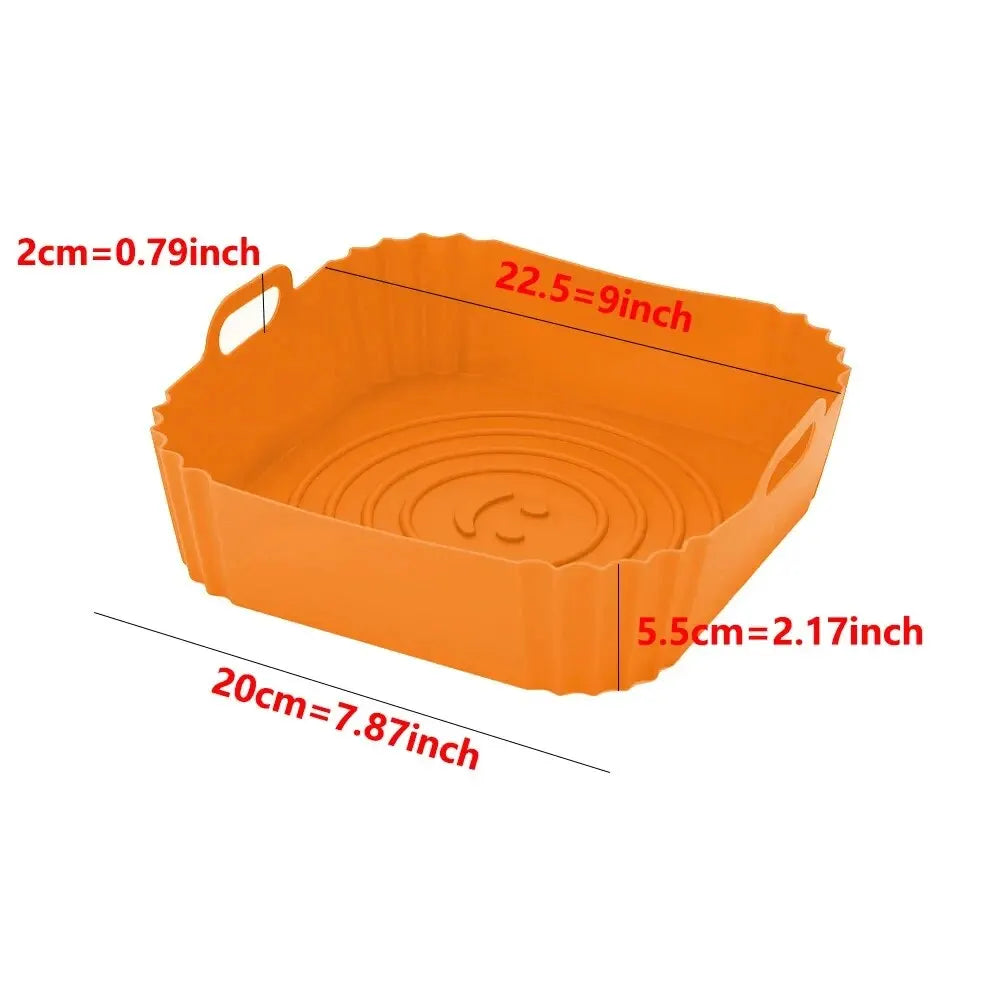 Reusable Silicone Air Fryer Liner – Nonstick Oven Basket Insert