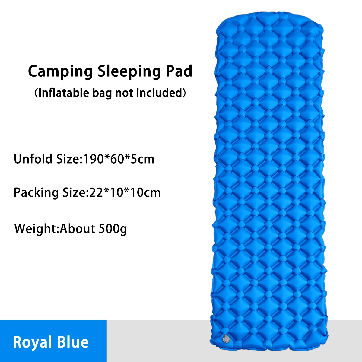 Inflatable Camping Sleeping Pad with Built-In Pump