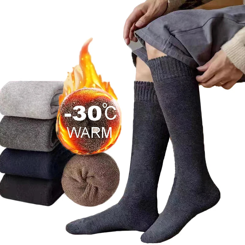Men's Thermal Knee High Socks – Warm Winter Long Socks