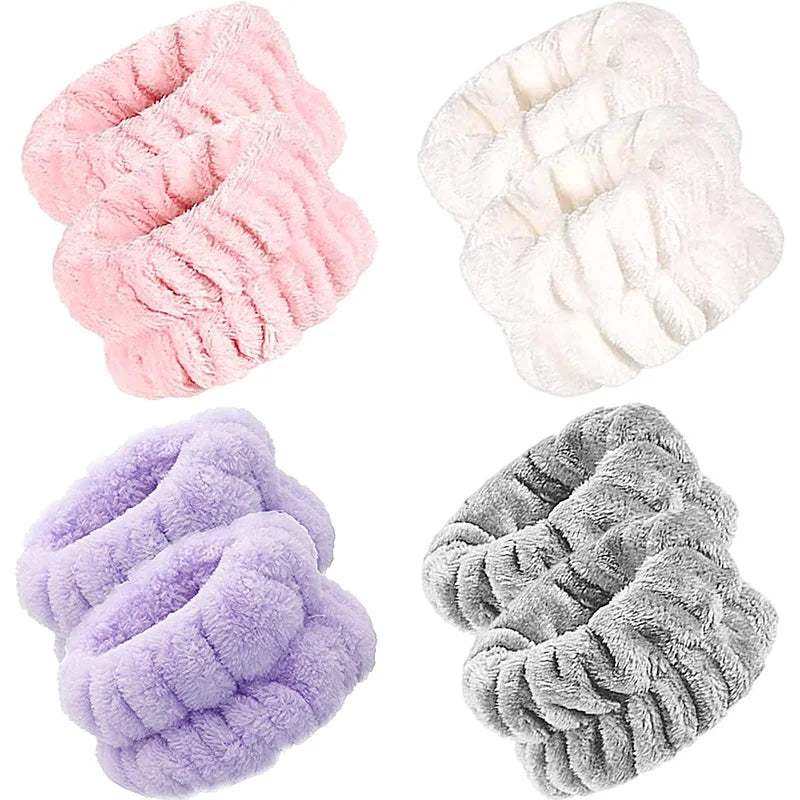 Soft Microfiber Wrist Wash Bands for Face Washing