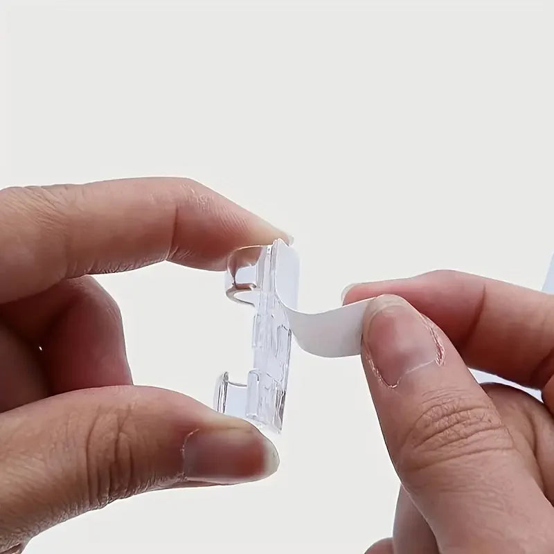 30PCS Clear Adhesive Cable Clips – Transparent Wire Organizers