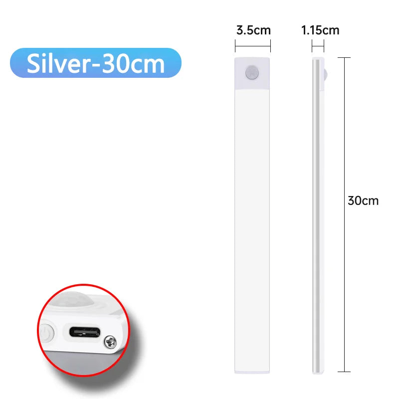Motion Sensor LED Light – USB Rechargeable Under Cabinet Light
