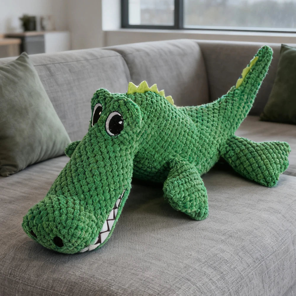 Crocodile Plush Squeaky Toy for Dogs – Interactive Chew & Play Toy