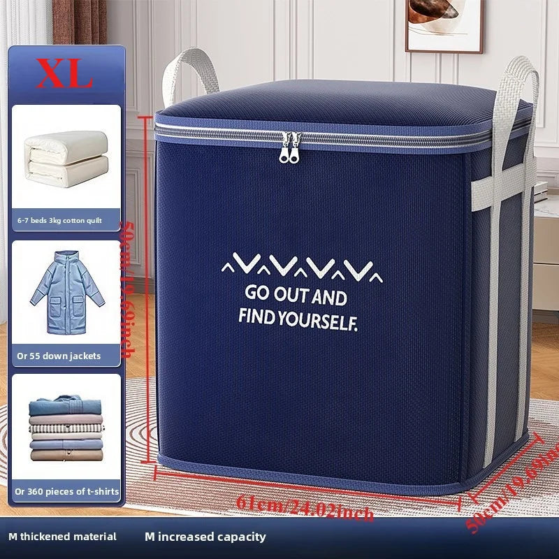 Large Clothes Storage Bag with Reinforced Handles – Foldable Home Organizer