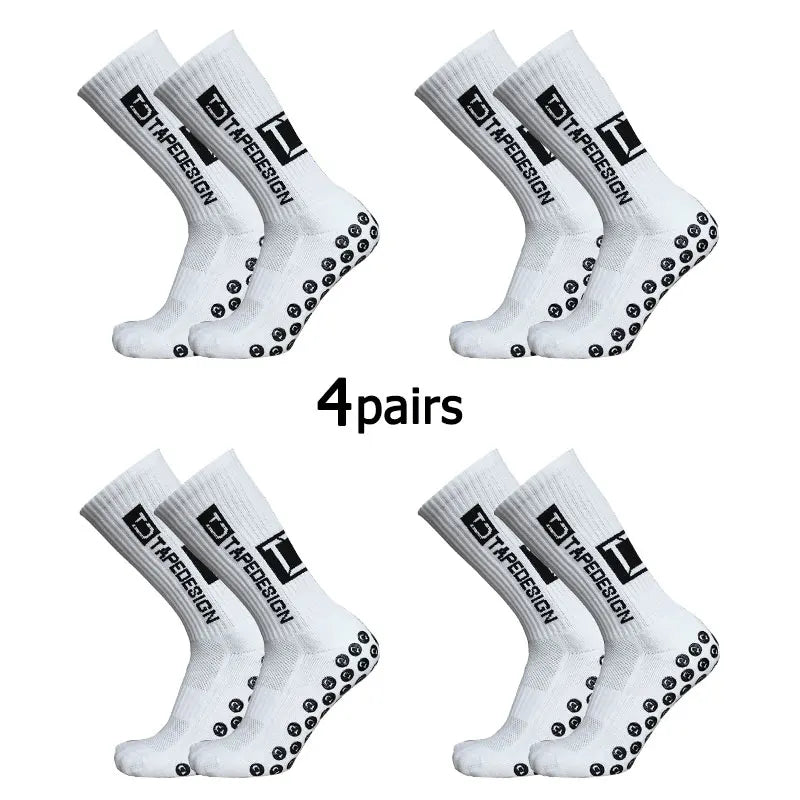 Anti-Slip Football Grip Socks – Mid-Calf Sports Training Socks