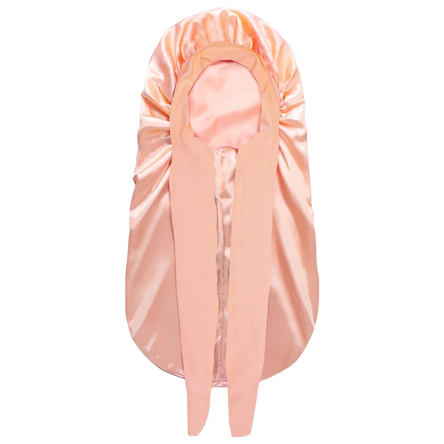 Women's Extra Long Satin Hair Bonnet – Elastic Sleep Cap
