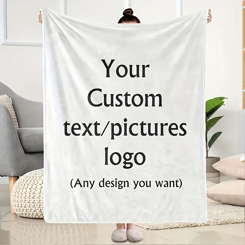 Personalized Photo Blanket – Custom Picture Flannel Throw Blanket