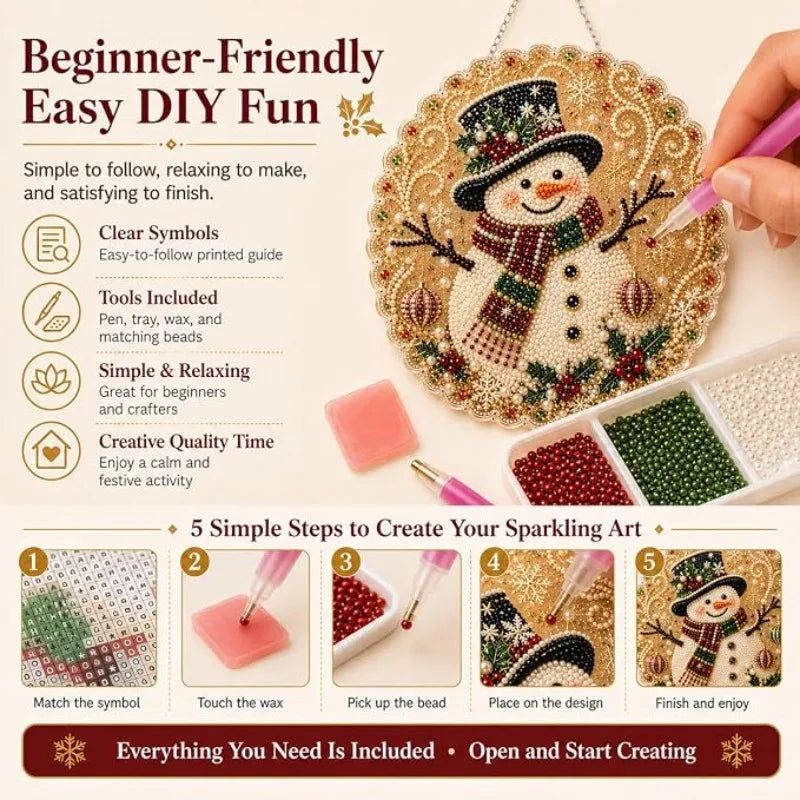 Christmas 5D Diamond Painting Kit – Religious DIY Wall Art