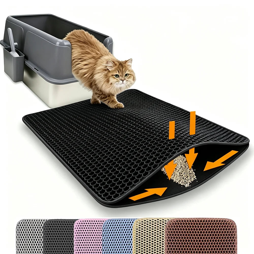 Double-Layer Waterproof Cat Litter Trapping Mat