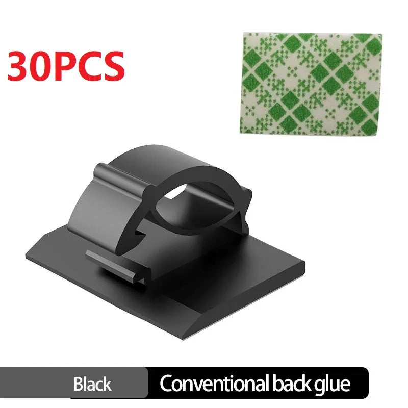 Self-Adhesive Cable Organizer Clips – Desktop Wire Holders