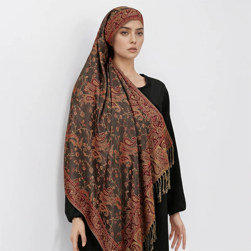 Women's Bohemian Paisley Pashmina Shawl & Wrap Scarf