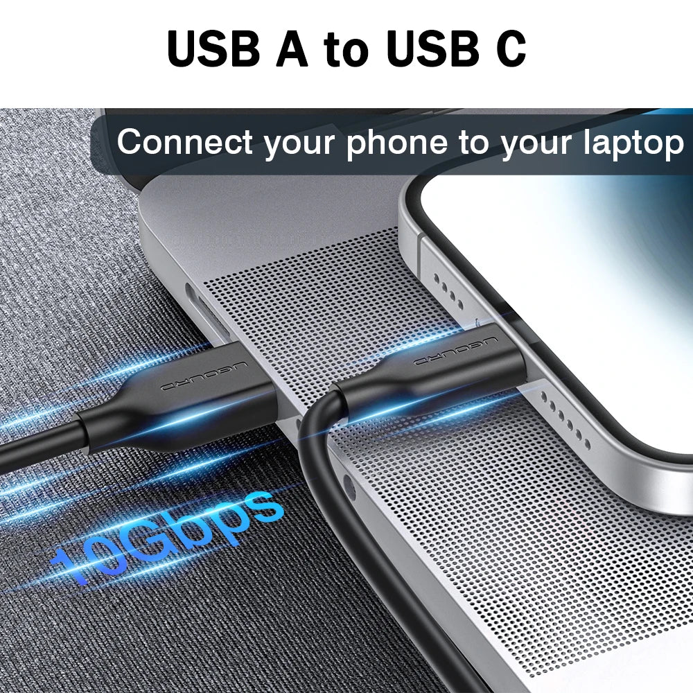 USB 3.2 10Gbps USB-A to USB-C Fast Charging Data Cable