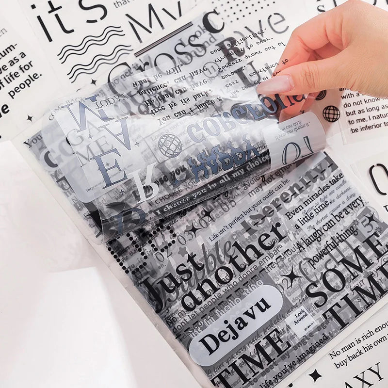 Large English Alphabet Sticker Book – DIY Scrapbooking & Journal Decor