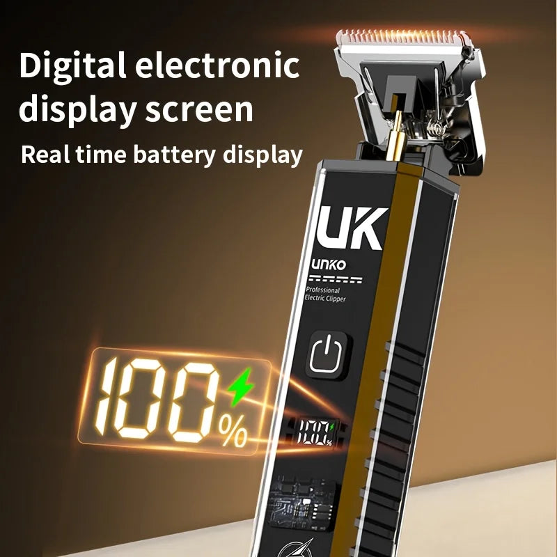 Professional Cordless Hair Clipper, Rechargeable Electric Hair Trimmer