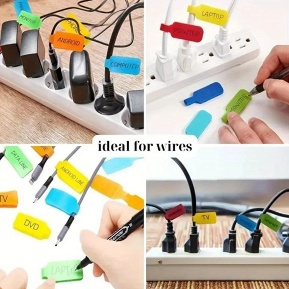 Reusable Waterproof Cable Labels – Color-Coded Wire Organizers
