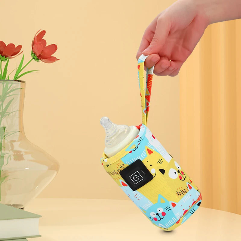 USB Baby Bottle Warmer – Portable Travel Insulated Bottle Heating Bag