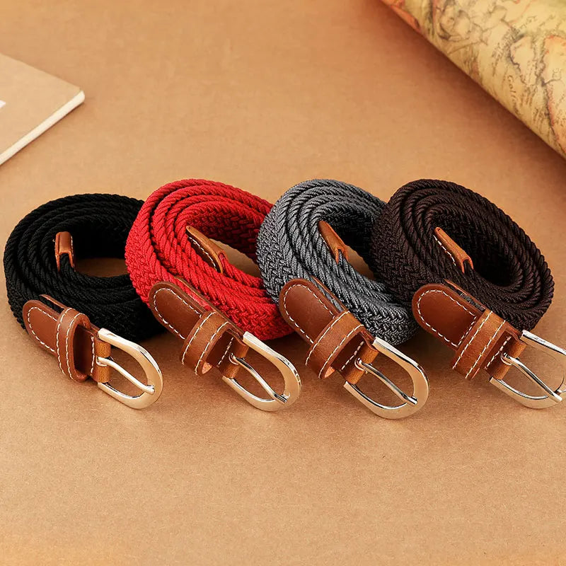 Women's Stretch Woven Elastic Waist Belt