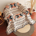 Aztec Boho Oversized Throw Blanket with Fringe