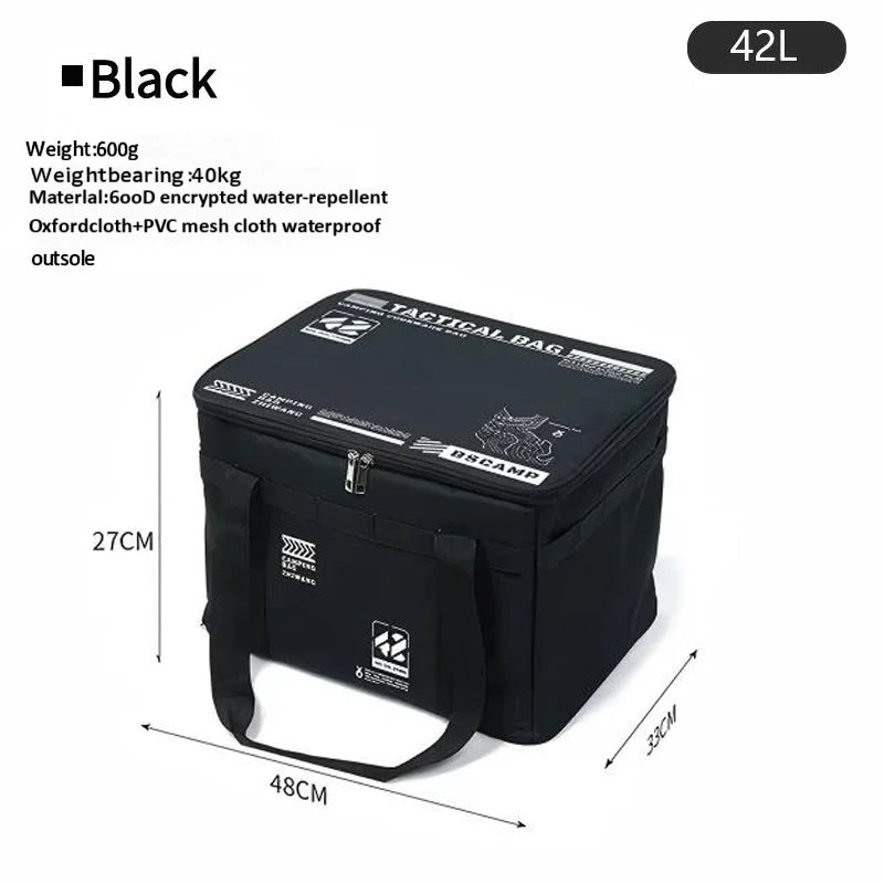 Large Capacity Insulated Storage Bag – 30L 42L 56L Foldable Organizer
