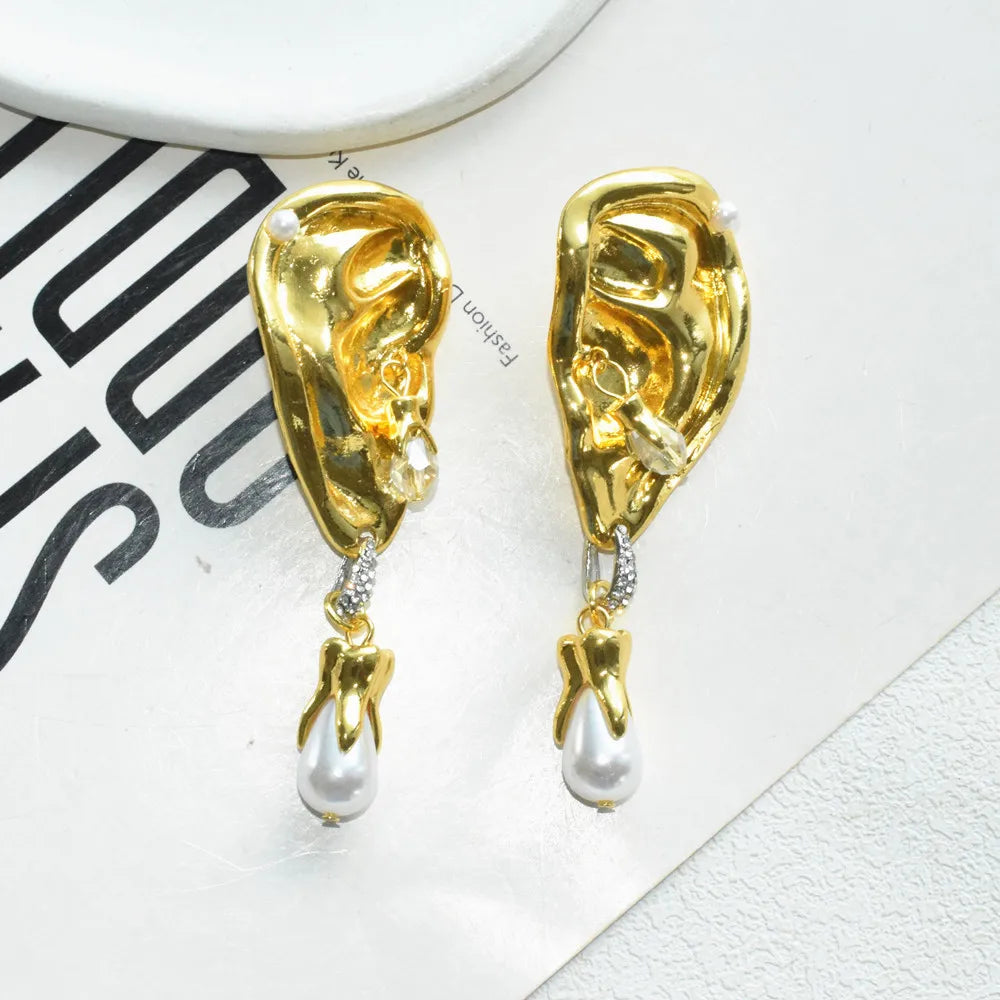 Women's Pearl Pendant Drop Earrings