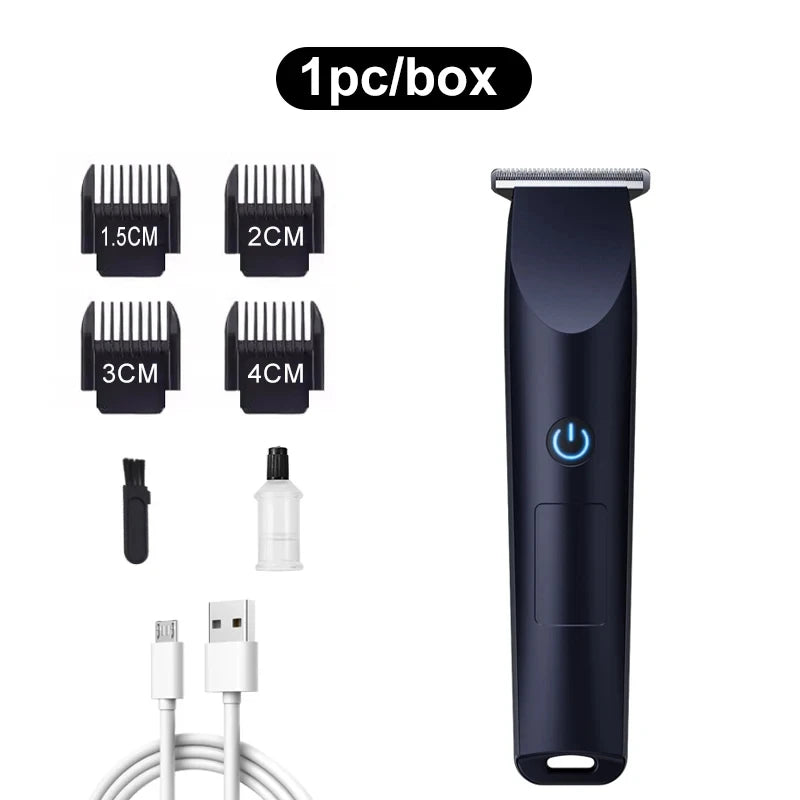 USB Rechargeable Electric Hair Clipper with Adjustable Cutting Head