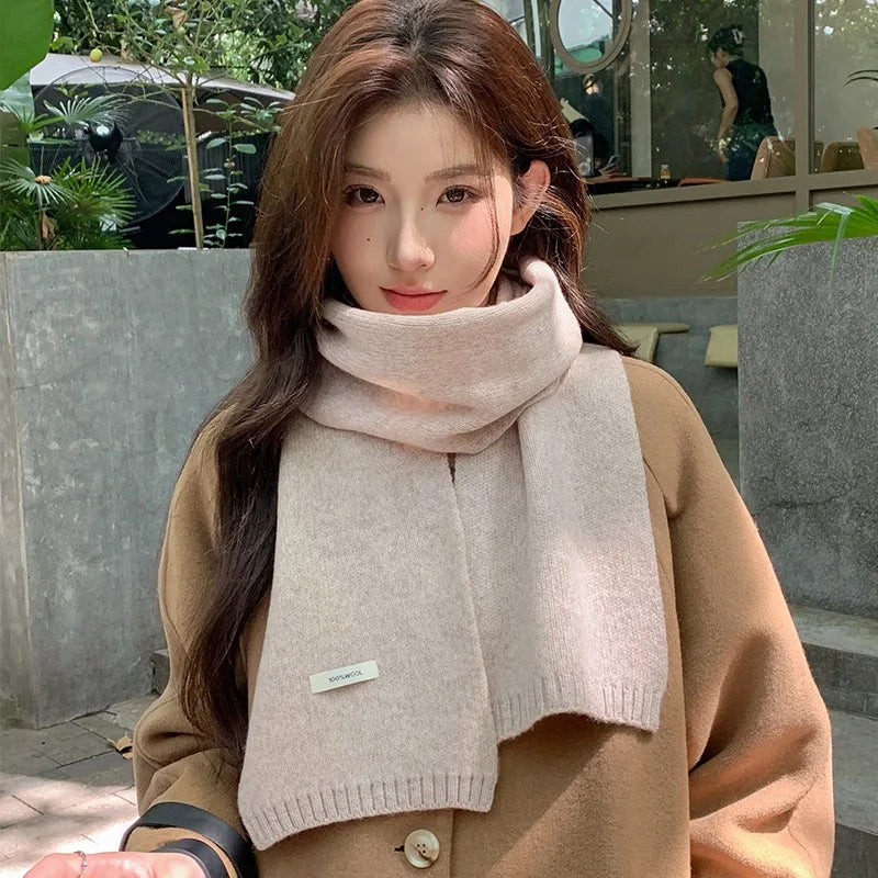 Women's Warm Winter Scarf – Soft Solid Color Shawl