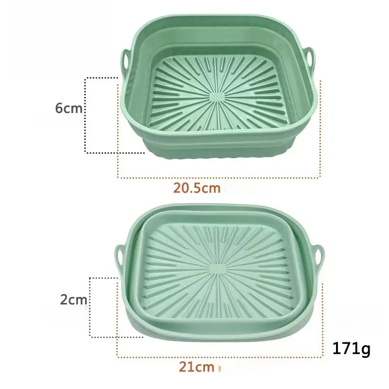 Foldable Silicone Air Fryer Liner – Reusable Baking Tray