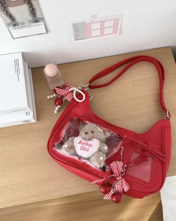 Women's Transparent Printed Casual Tote Bag