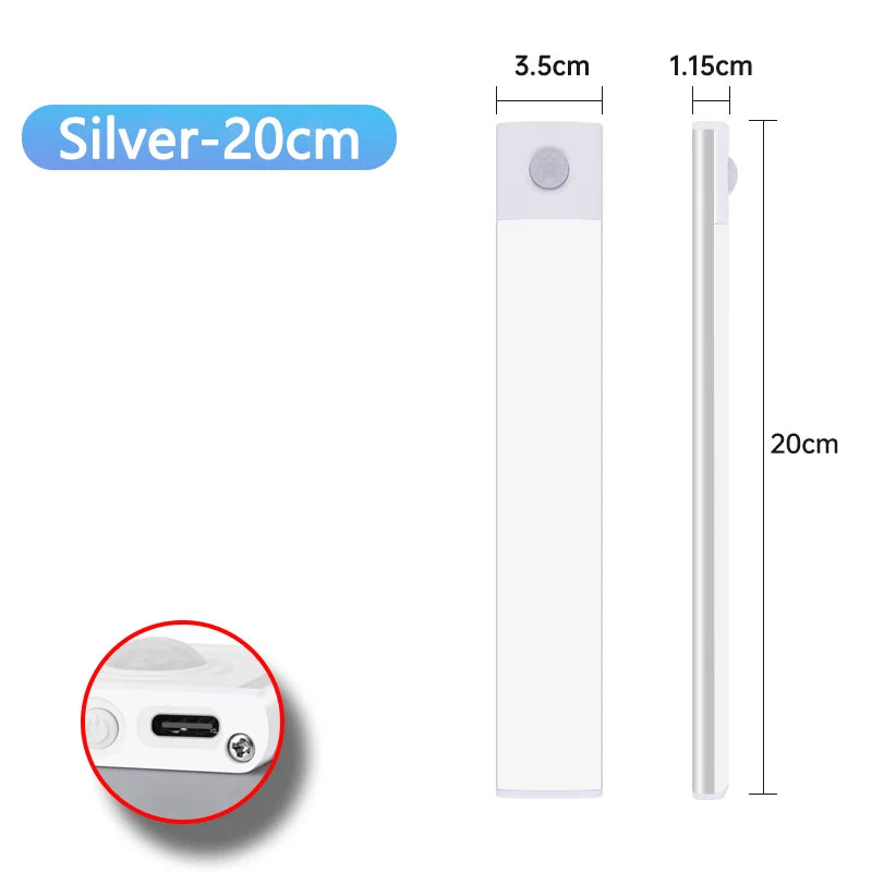 Motion Sensor LED Light – USB Rechargeable Under Cabinet Light