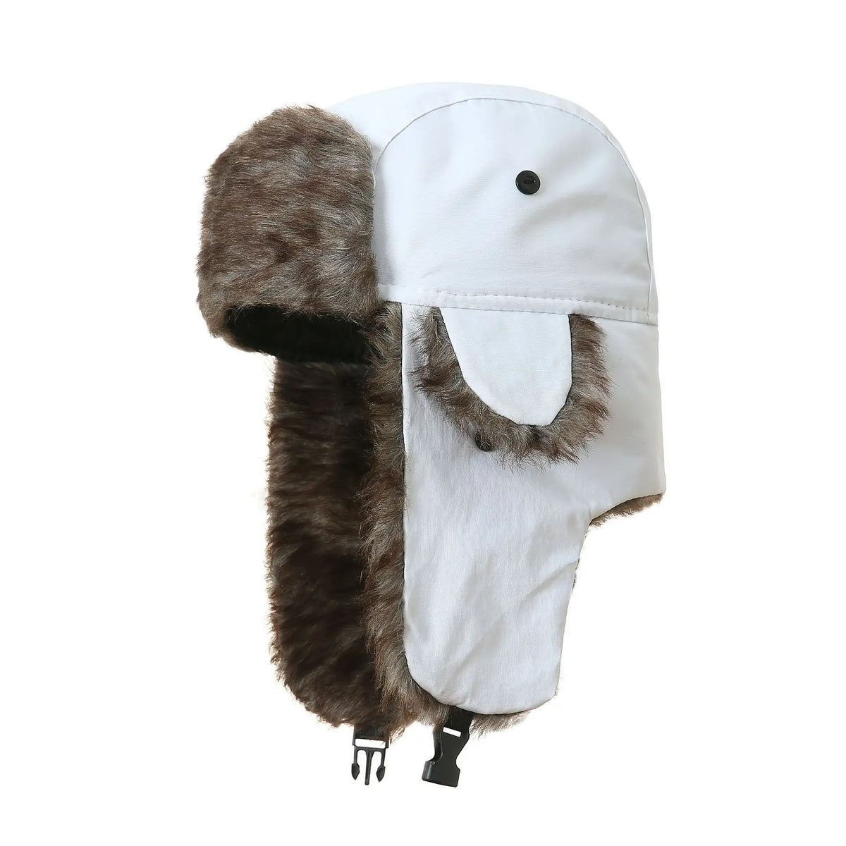 Men's Winter Faux Fur Ushanka Trapper Hat with Ear Flaps