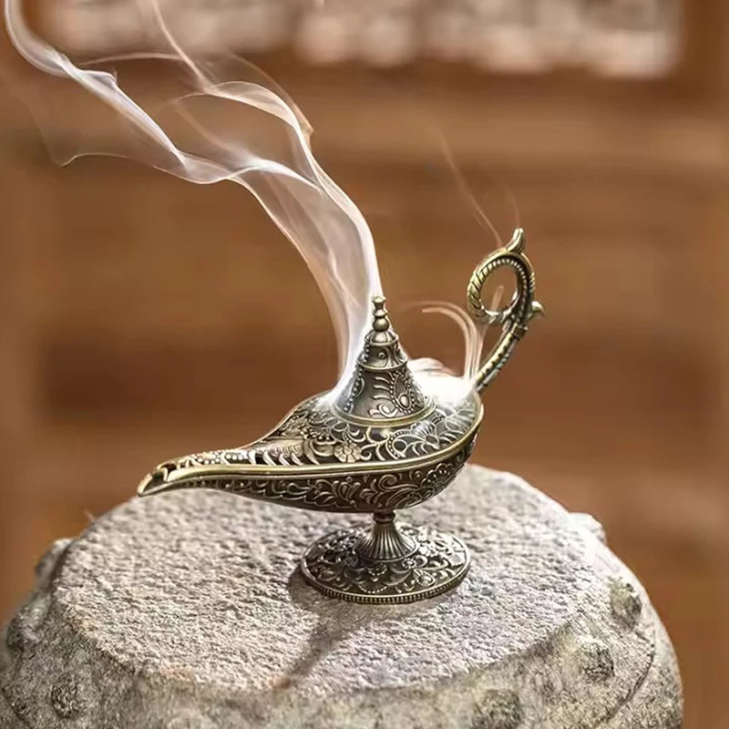 Antique Style Metal Incense Burner Lamp