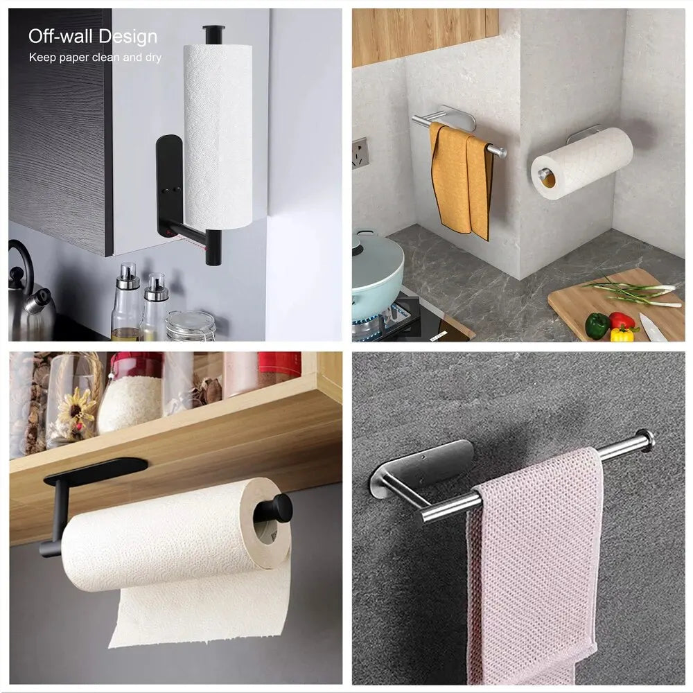 Adhesive Under Cabinet Paper Towel Holder