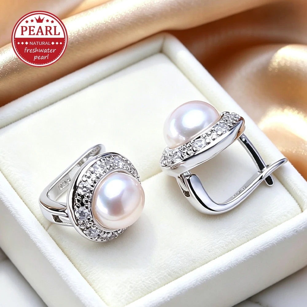 Women's Classic Pearl Stud Earrings