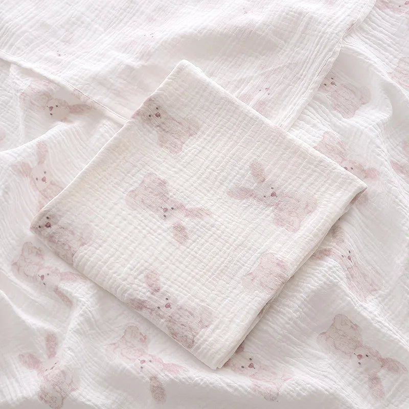 100×100cm Cotton Muslin Baby Swaddle Blanket – Soft Newborn Receiving Wrap
