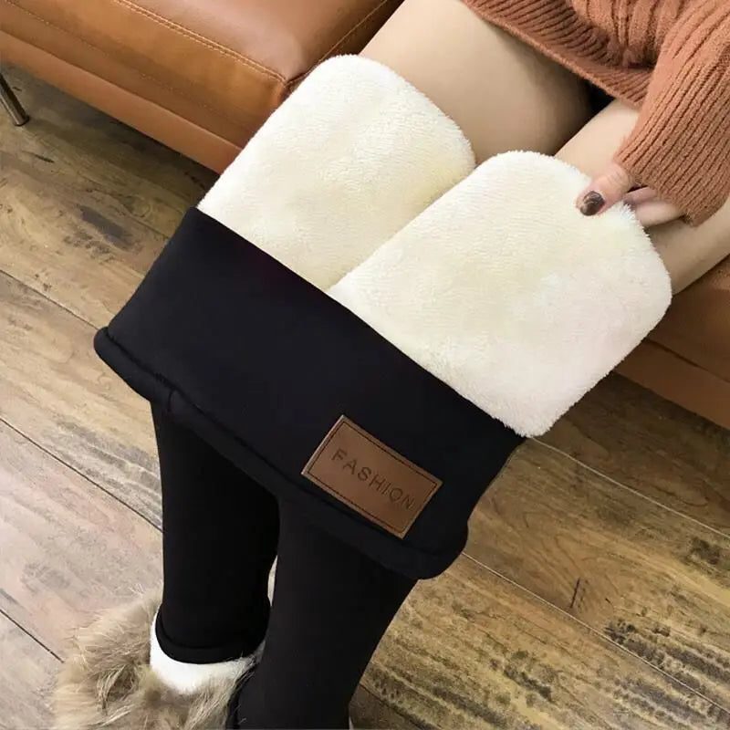 Women's Fleece-Lined Winter Leggings – Warm High-Waist Pants