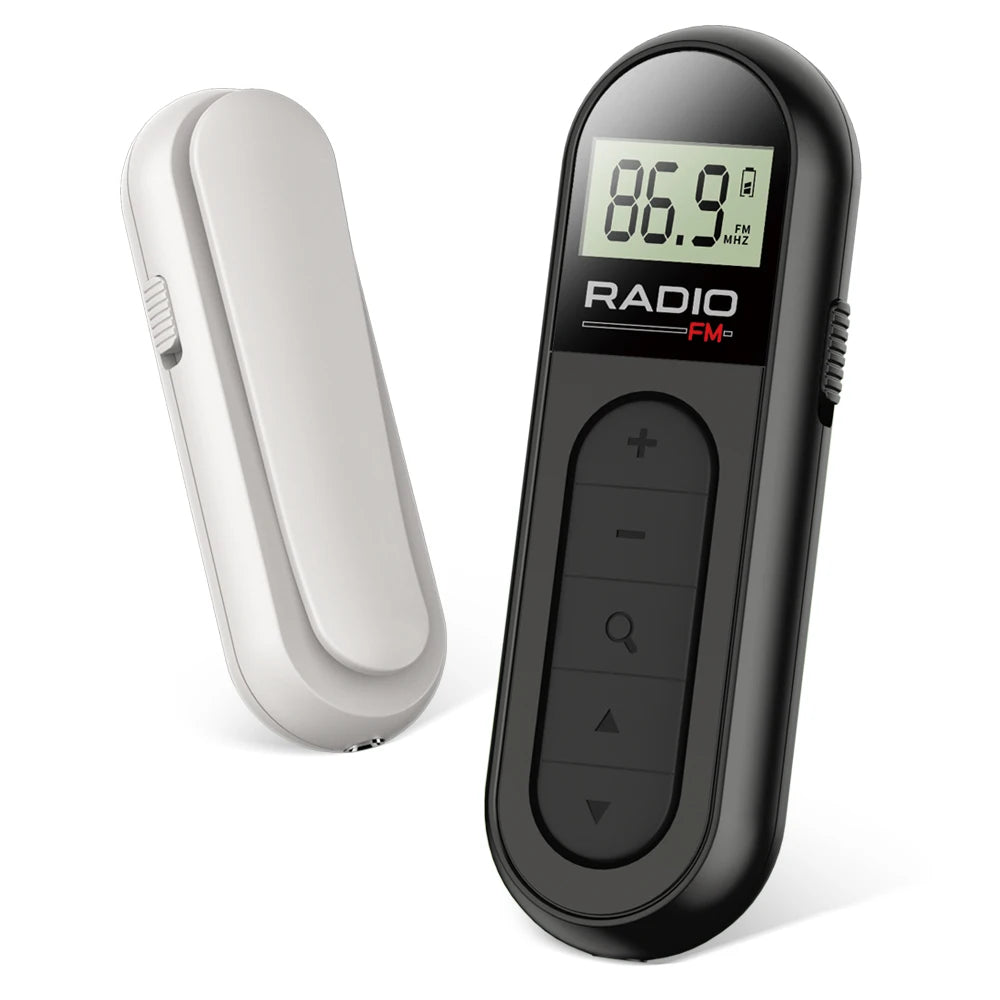 Rechargeable FM Pocket Radio – Portable Digital Tuning Radio with LCD Display