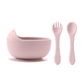 3-Piece Silicone Baby Feeding Set – Suction Bowl & Learning Tableware