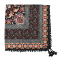 Women's Bohemian Winter Scarf – Retro Floral Wrap Shawl