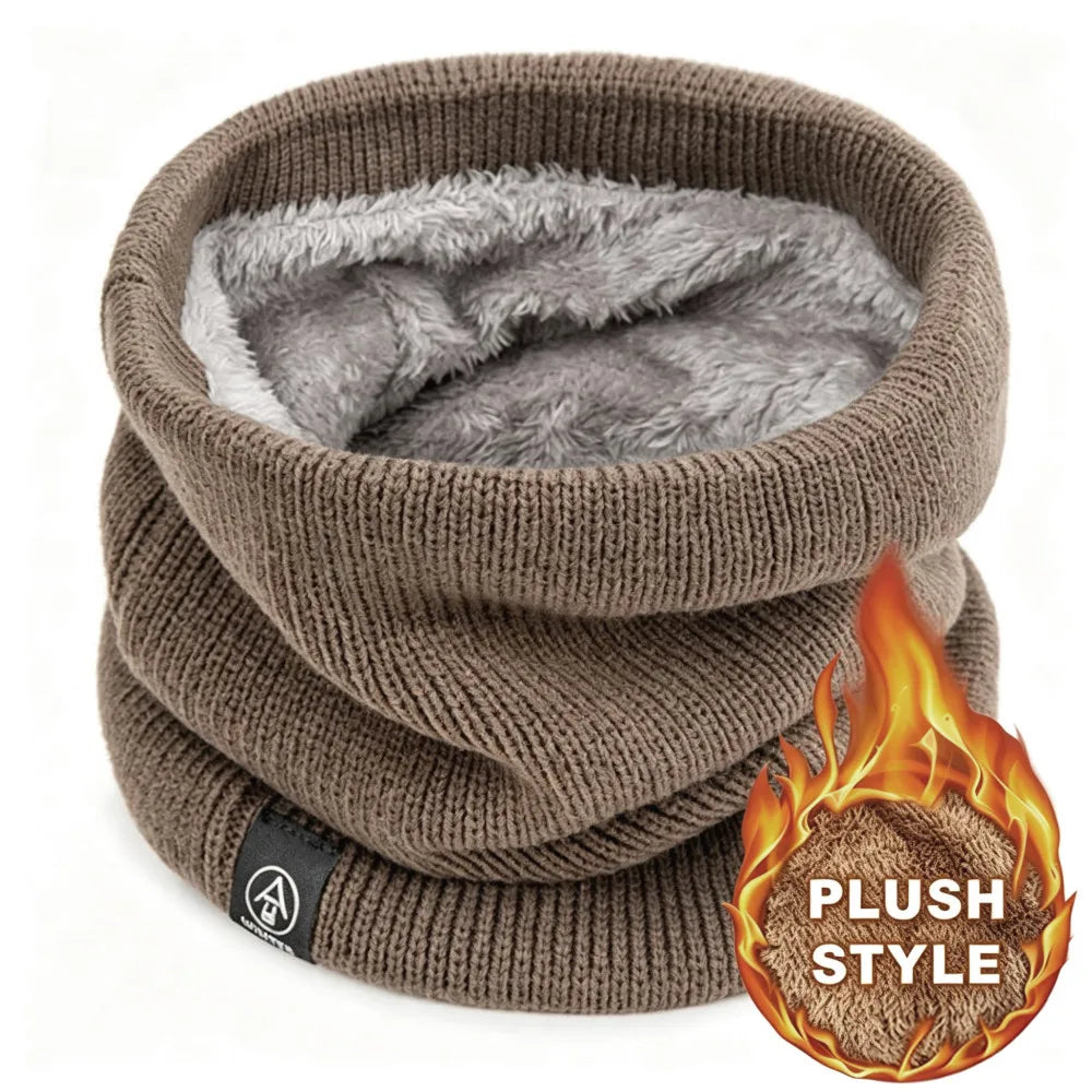 Winter Knitted Neck Warmer – Fleece Lined Thermal Neck Gaiter