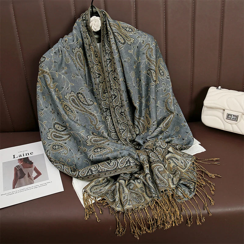 Women's Bohemian Paisley Pashmina Shawl & Wrap Scarf