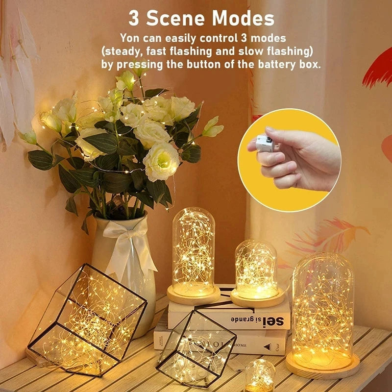 Battery Powered LED Fairy String Lights – Christmas & Holiday Decor
