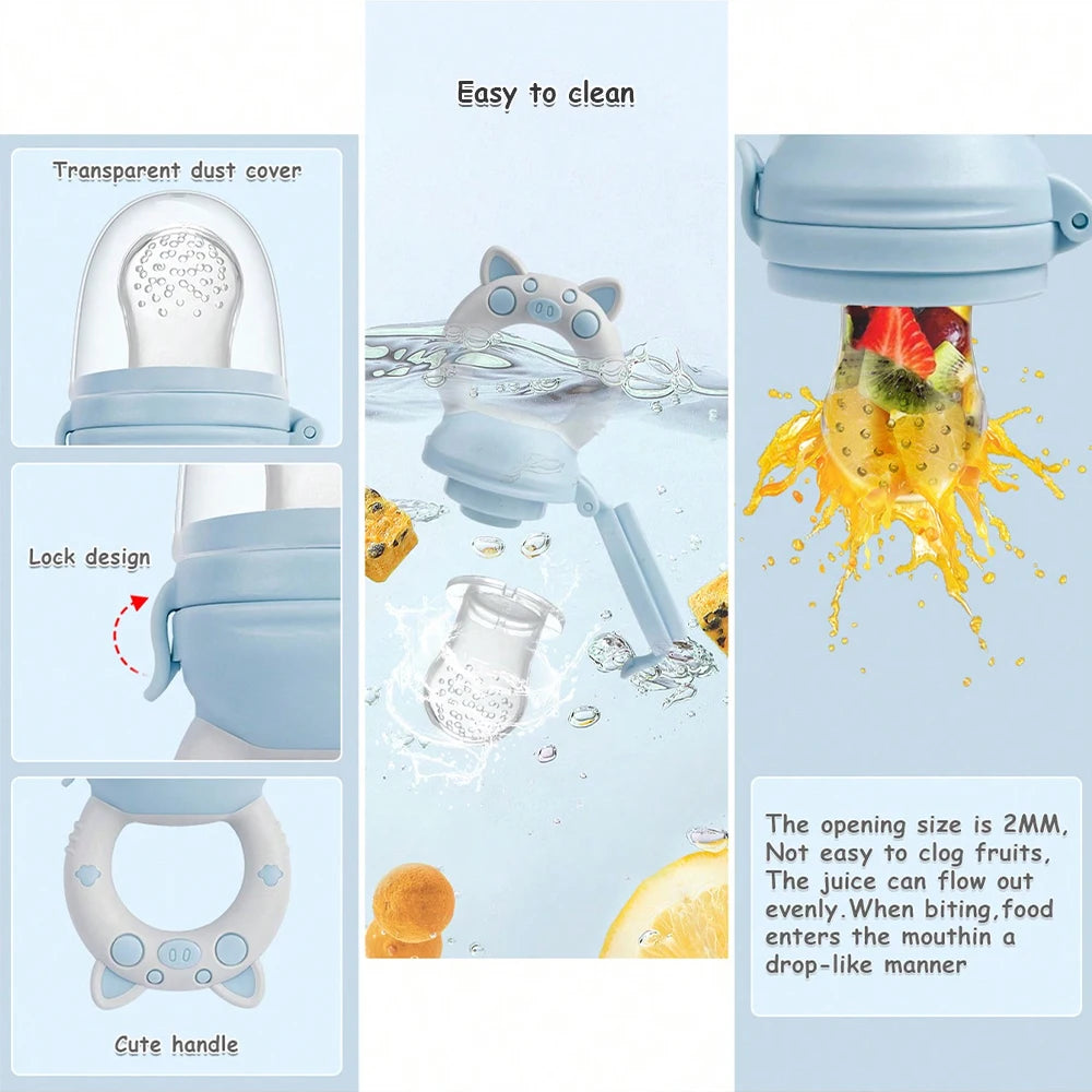 Silicone Baby Fruit & Vegetable Feeder – Soft Food Feeding Pacifier