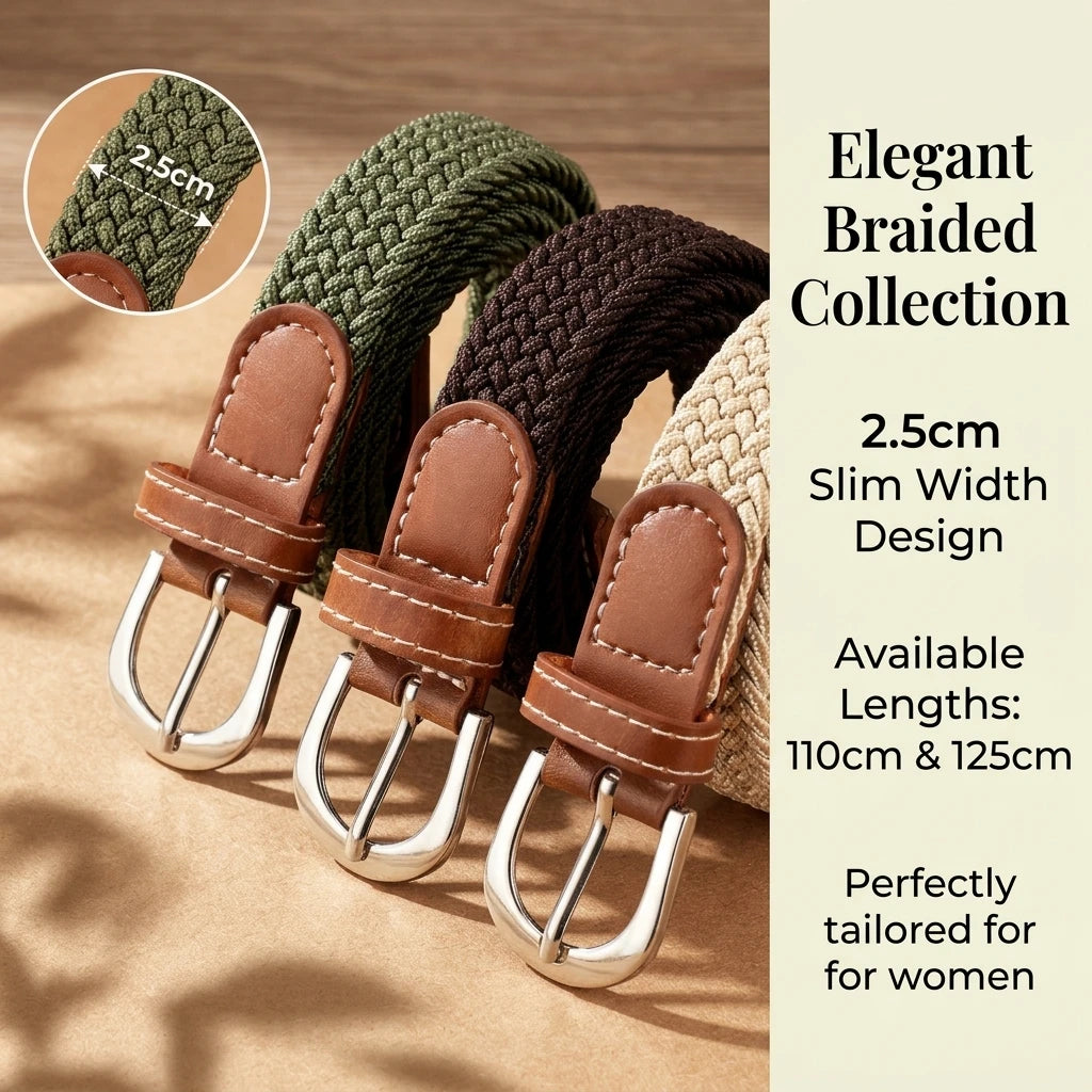 Women's Stretch Woven Elastic Waist Belt