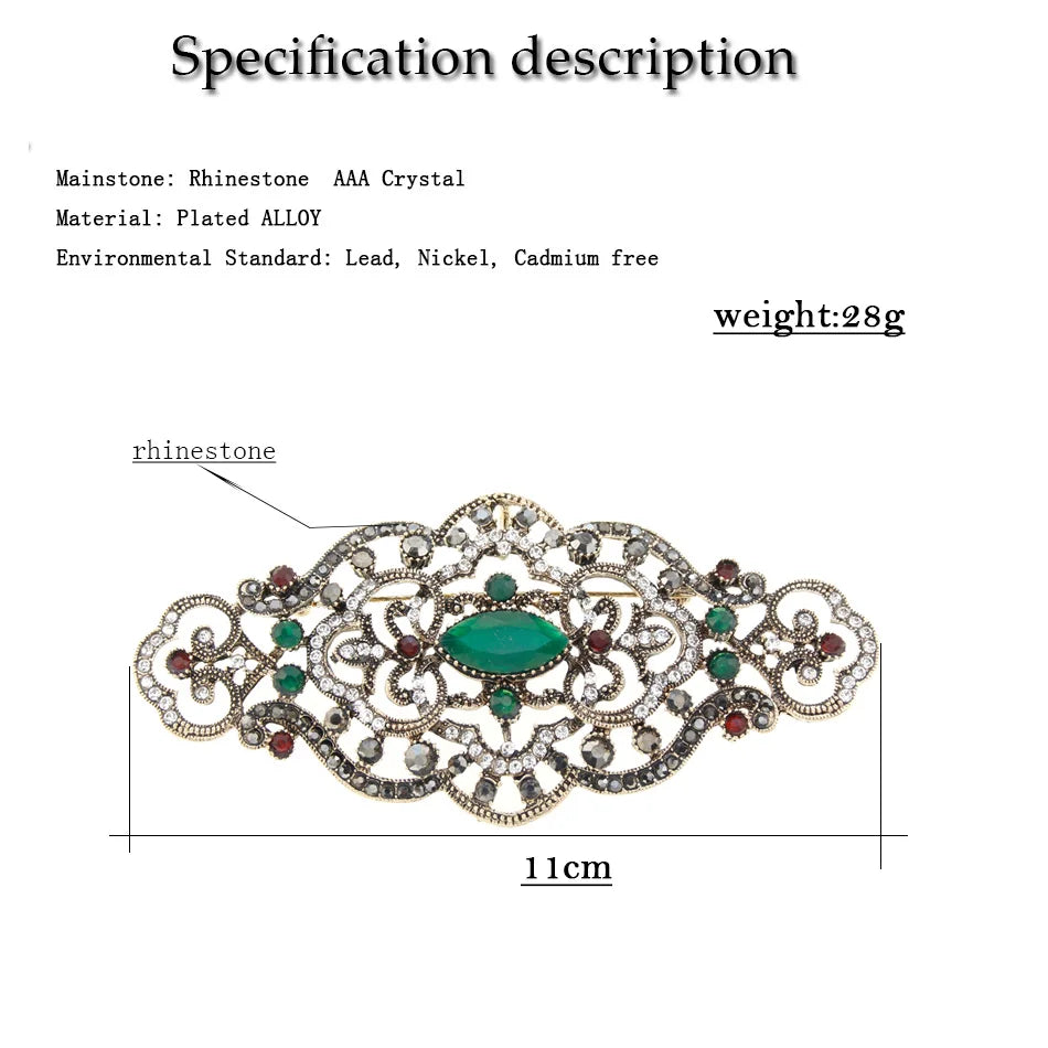 Women's Vintage-Inspired Resin Brooch