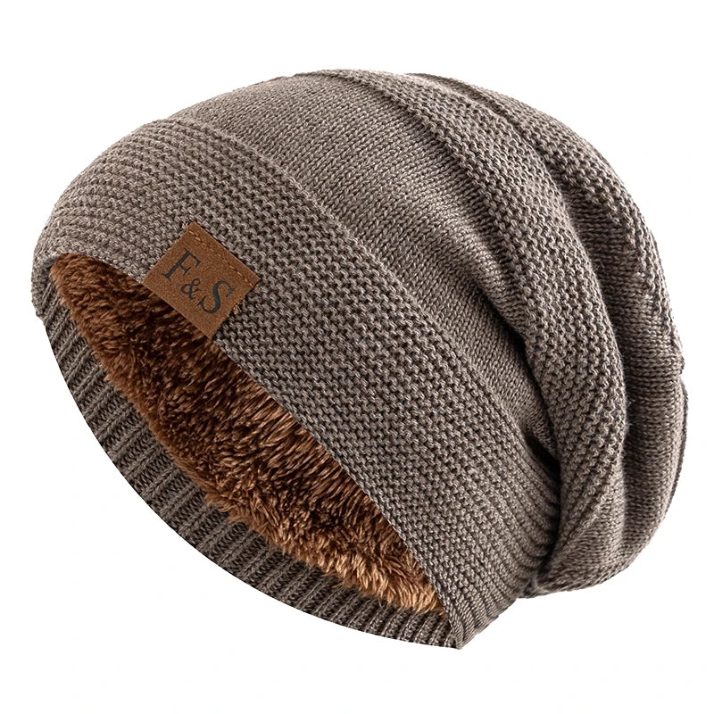 Unisex Fleece-Lined Winter Beanie Hat