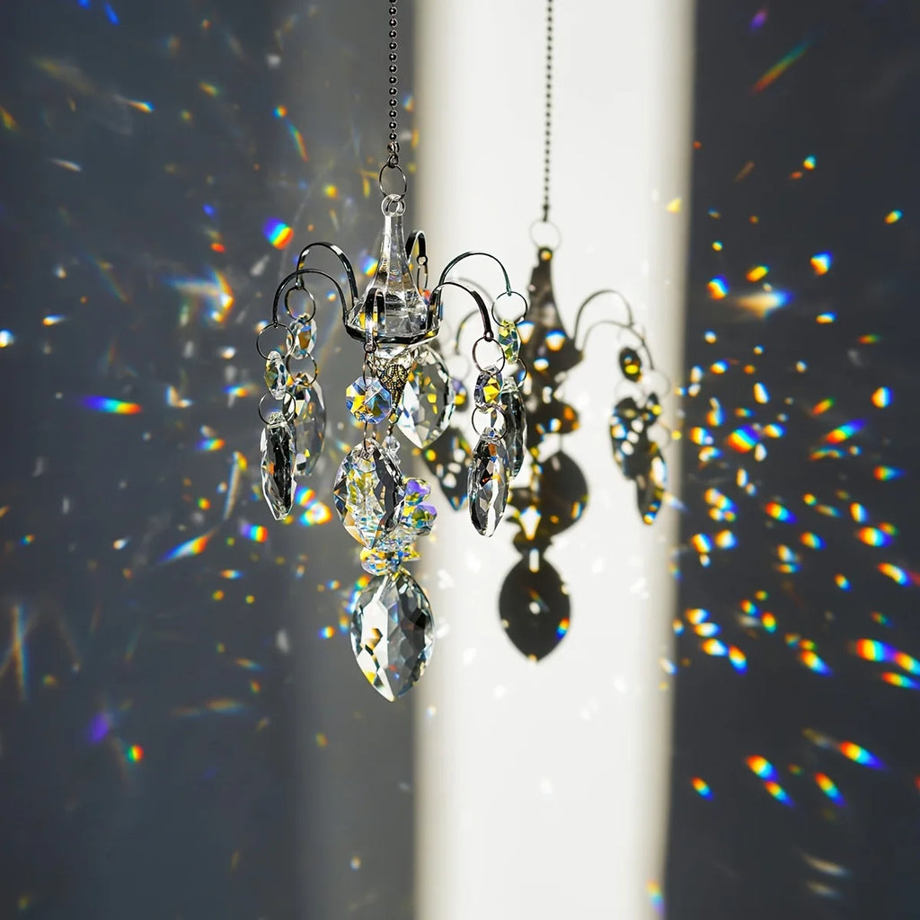 Crystal Sun Catcher – Hanging Rainbow Prism Window Decorationv