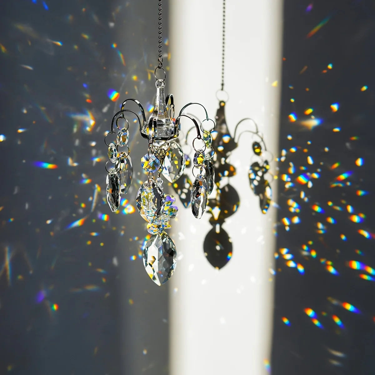 Crystal Sun Catcher – Hanging Rainbow Prism Window Decorationv